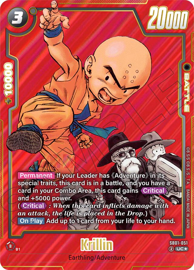 Krillin (SB01-051) (Alternate Art) [Manga Booster 01] | Cards and Coasters CA