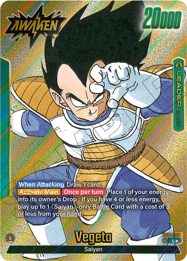 Vegeta (FB04-051) (Gold) [Manga Booster 01] | Cards and Coasters CA