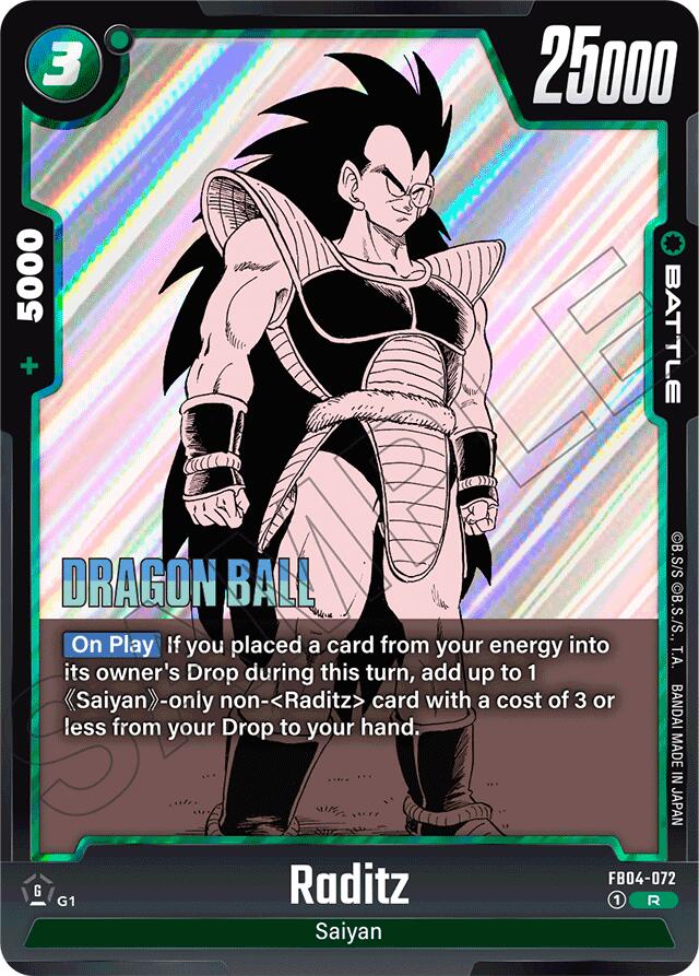 Raditz (FB04-072) [Manga Booster 01] | Cards and Coasters CA
