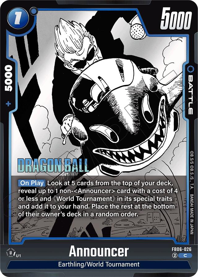 Announcer [Manga Booster 01] | Cards and Coasters CA