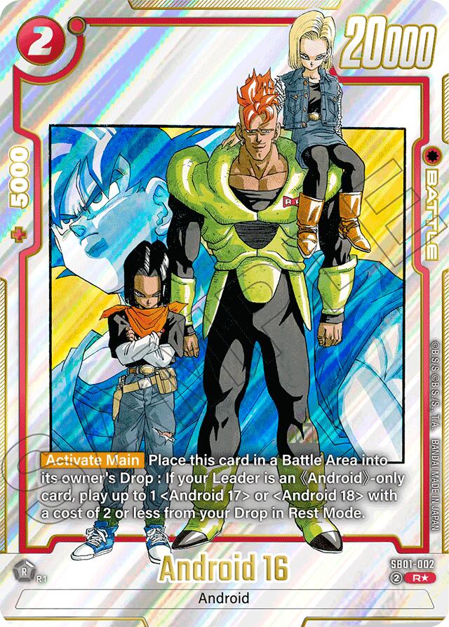Android 16 (Alternate Art) [Manga Booster 01] | Cards and Coasters CA