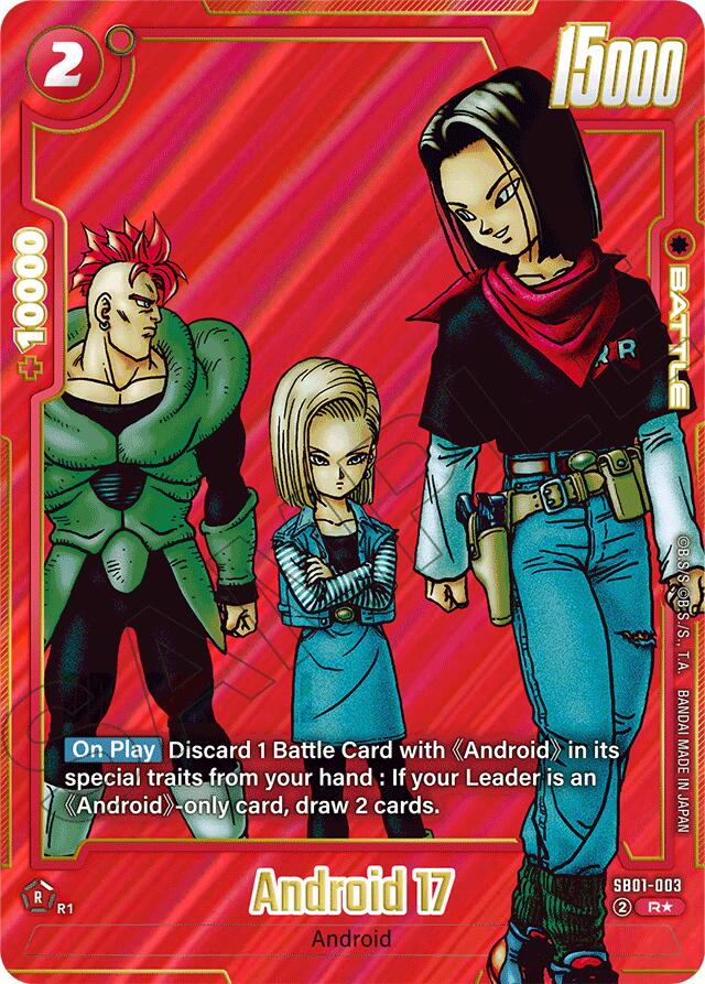 Android 17 (SB01-003) (Alternate Art) [Manga Booster 01] | Cards and Coasters CA