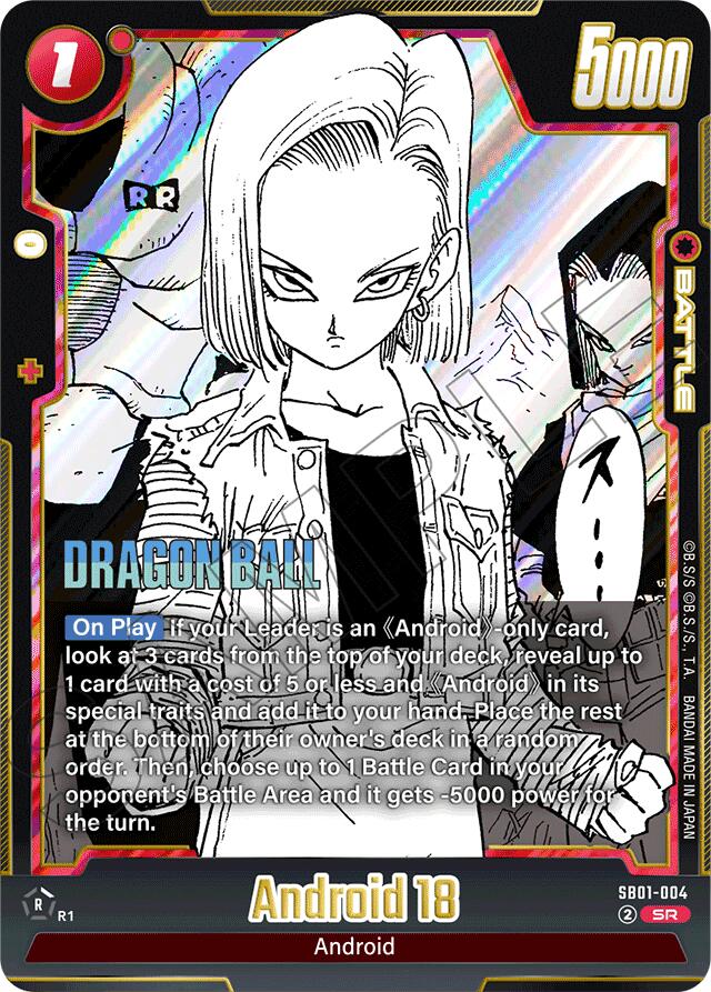 Android 18 (SB01-004) [Manga Booster 01] | Cards and Coasters CA