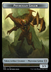 Phyrexian Golem Token [Phyrexia: All Will Be One Tokens] | Cards and Coasters CA