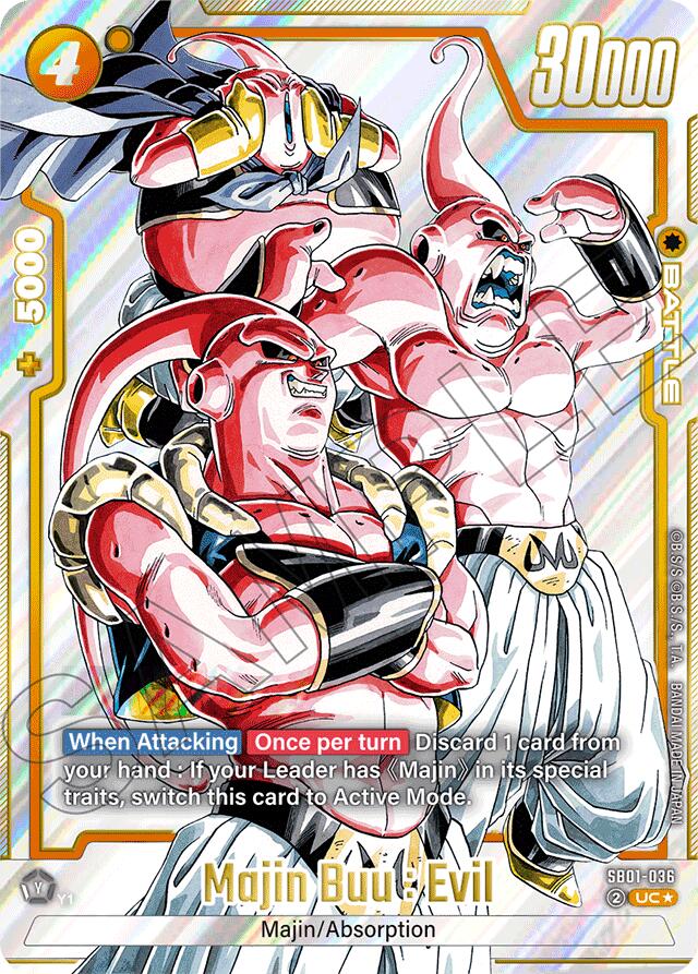Majin Buu : Evil (SB01-036) (Alternate Art) [Manga Booster 01] | Cards and Coasters CA