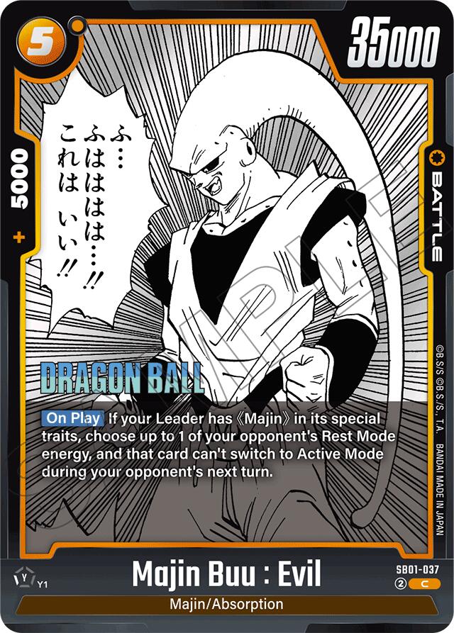 Majin Buu : Evil (SB01-037) [Manga Booster 01] | Cards and Coasters CA