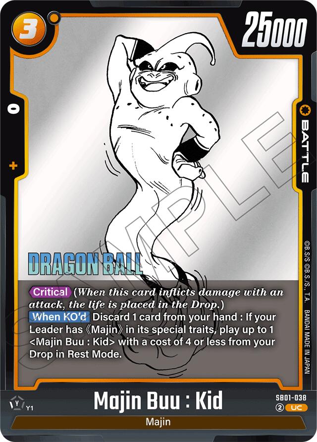 Majin Buu : Kid (SB01-038) [Manga Booster 01] | Cards and Coasters CA