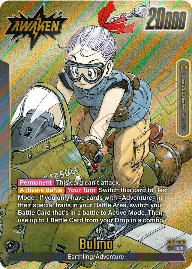 Bulma (SB01-045) (Gold) [Manga Booster 01] | Cards and Coasters CA
