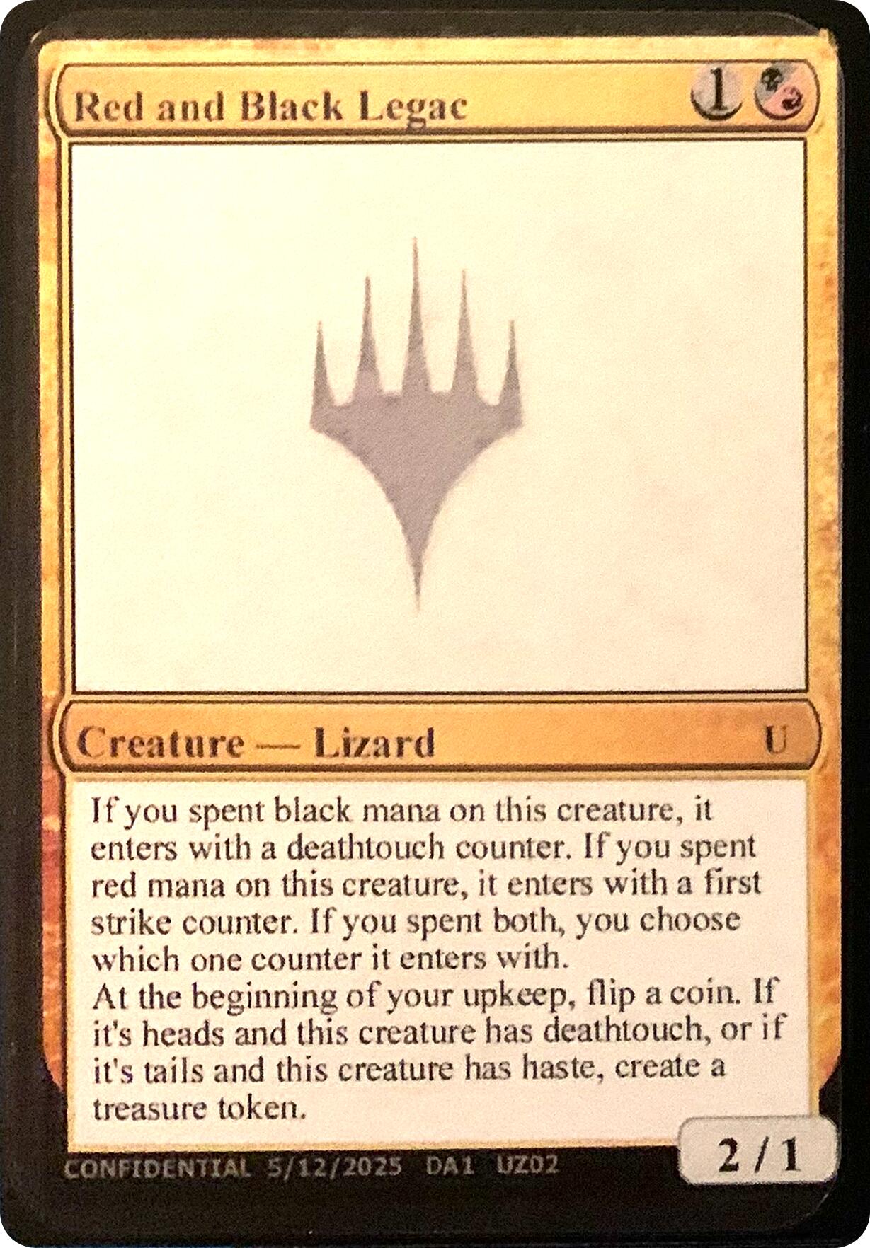 Red and Black Legac [Unknown Event] | Cards and Coasters CA