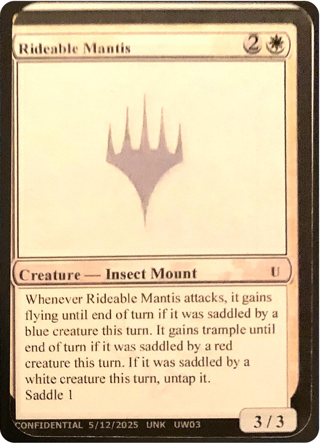Rideable Mantis [Unknown Event] | Cards and Coasters CA
