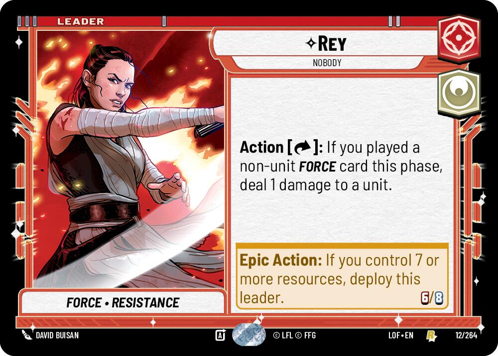 Rey (012/264) - Nobody (012/264) [Legends of the Force] | Cards and Coasters CA