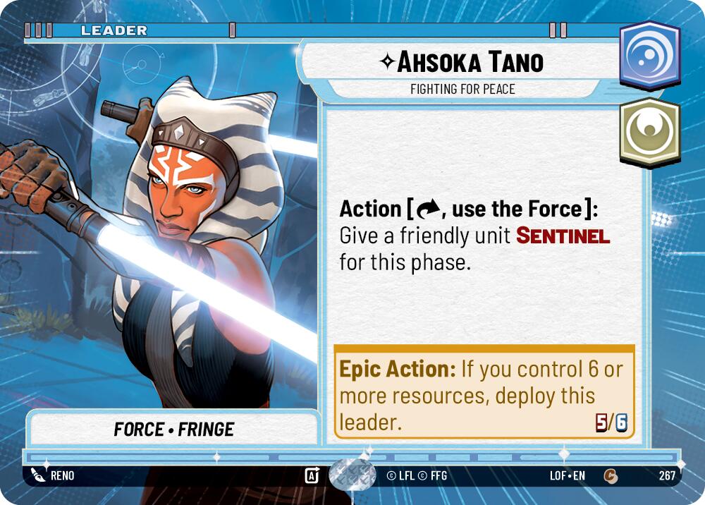 Ahsoka Tano - Fighting For Peace (267) (Hyperspace) (267) [Legends of the Force] | Cards and Coasters CA