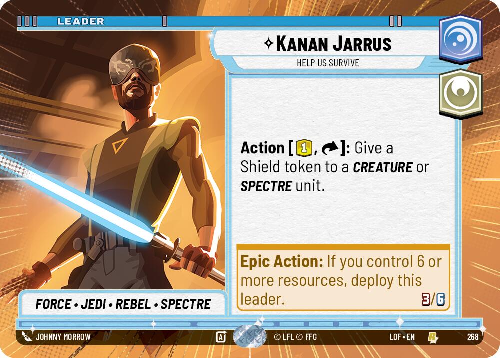Kanan Jarrus - Help Us Survive (268) (Hyperspace) (268) [Legends of the Force] | Cards and Coasters CA