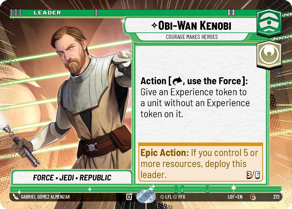Obi-Wan Kenobi - Courage Makes Heroes (272) (Hyperspace) (272) [Legends of the Force] | Cards and Coasters CA