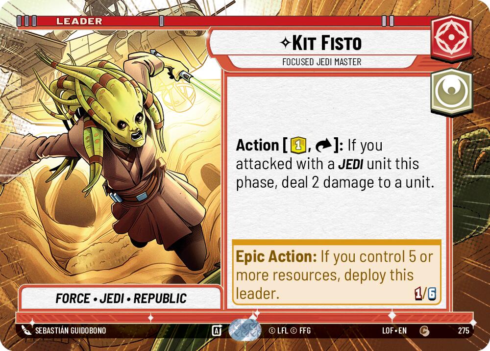 Kit Fisto - Focused Jedi Master (275) (Hyperspace) (275) [Legends of the Force] | Cards and Coasters CA