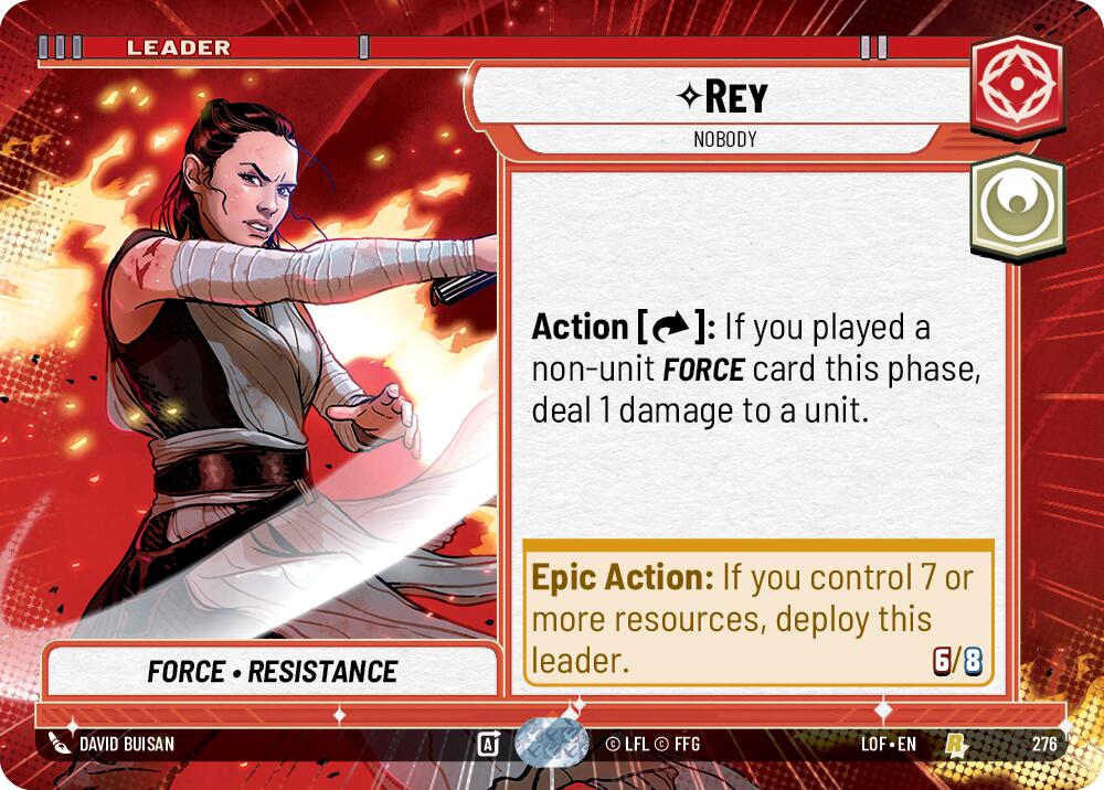 Rey - Nobody (276) (Hyperspace) (276) [Legends of the Force] | Cards and Coasters CA
