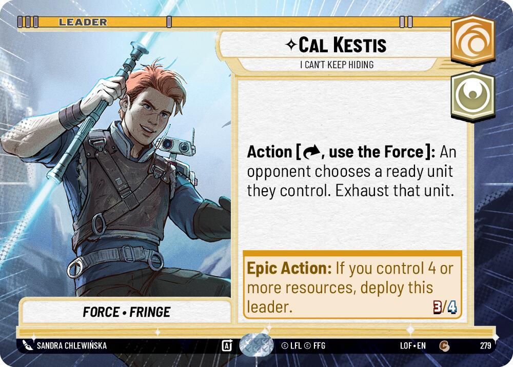 Cal Kestis - I Can't Keep Hiding (279) (Hyperspace) (279) [Legends of the Force] | Cards and Coasters CA