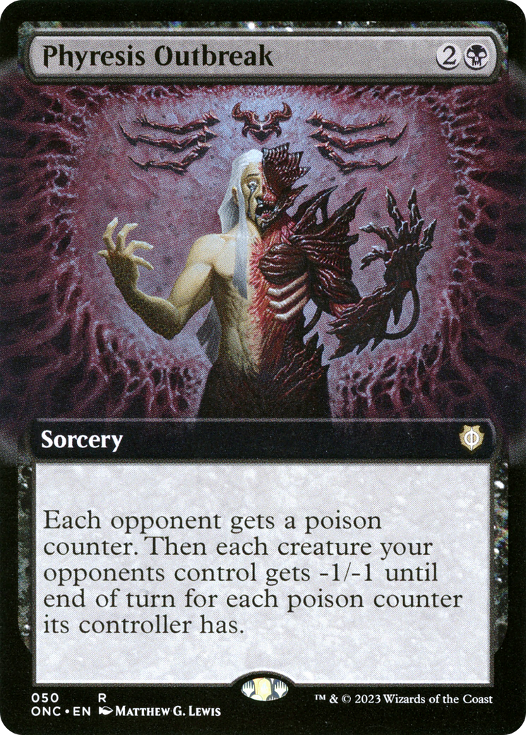 Phyresis Outbreak (Extended Art) [Phyrexia: All Will Be One Commander] | Cards and Coasters CA