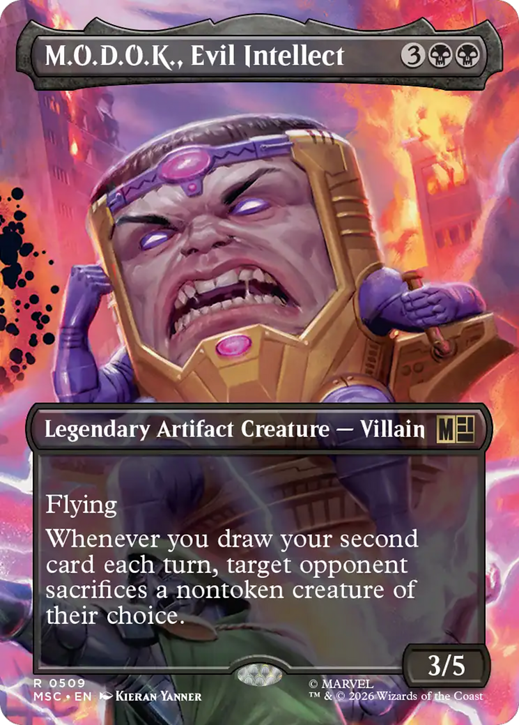 M.O.D.O.K., Evil Intellect (Borderless) [Marvel Super Heroes Commander] | Cards and Coasters CA