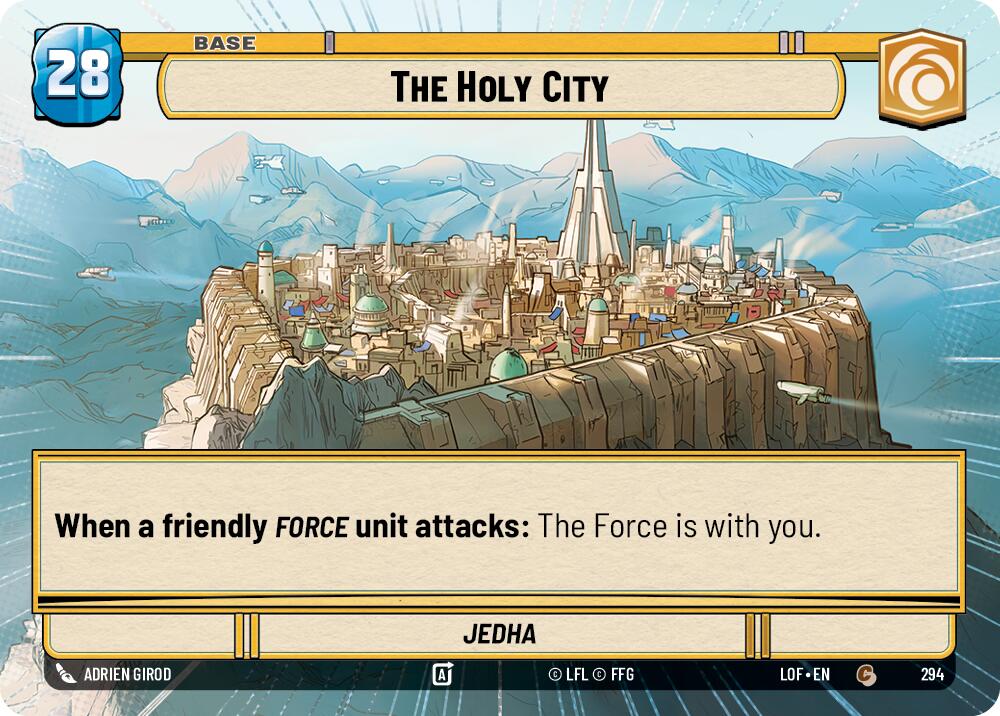 The Holy City // Shield (294 // t05) (Hyperspace) (294 // T05) [Legends of the Force] | Cards and Coasters CA