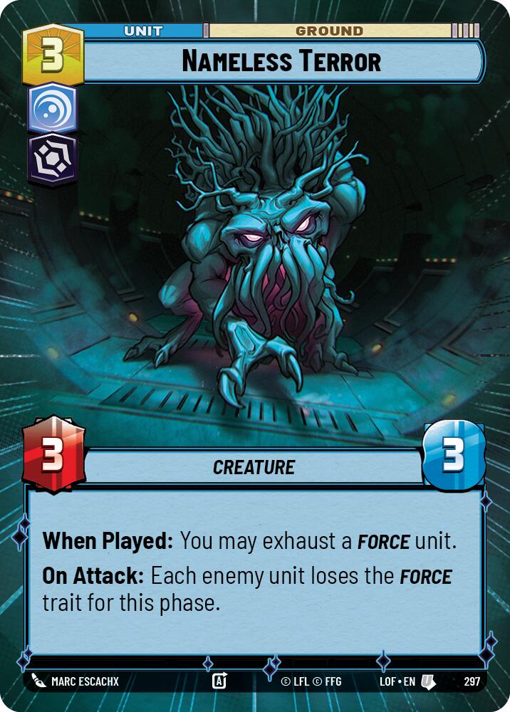 Nameless Terror (297) (Hyperspace) (297) [Legends of the Force] | Cards and Coasters CA
