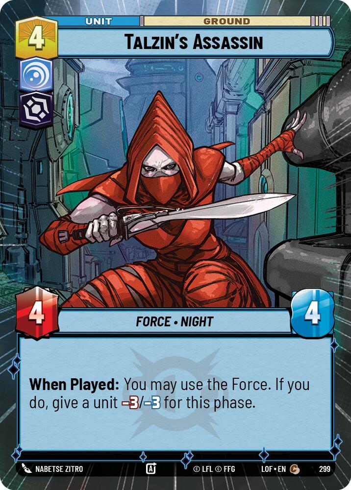 Talzin's Assassin (299) (Hyperspace) (299) [Legends of the Force] | Cards and Coasters CA