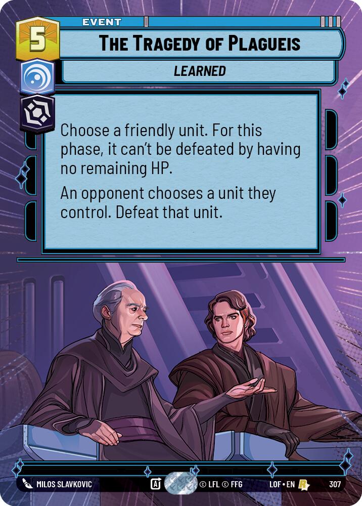 The Tragedy of Plagueis (307) (Hyperspace) (307) [Legends of the Force] | Cards and Coasters CA