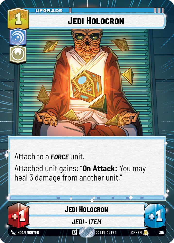 Jedi Holocron (315) (Hyperspace) (315) [Legends of the Force] | Cards and Coasters CA