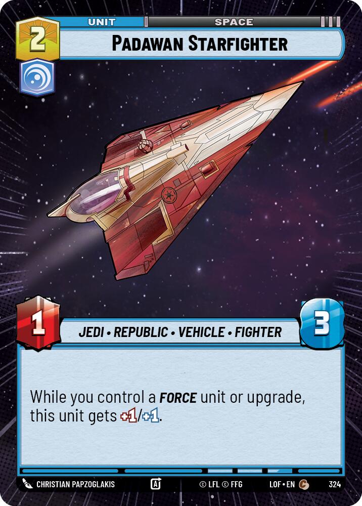 Padawan Starfighter (324) (Hyperspace) (324) [Legends of the Force] | Cards and Coasters CA