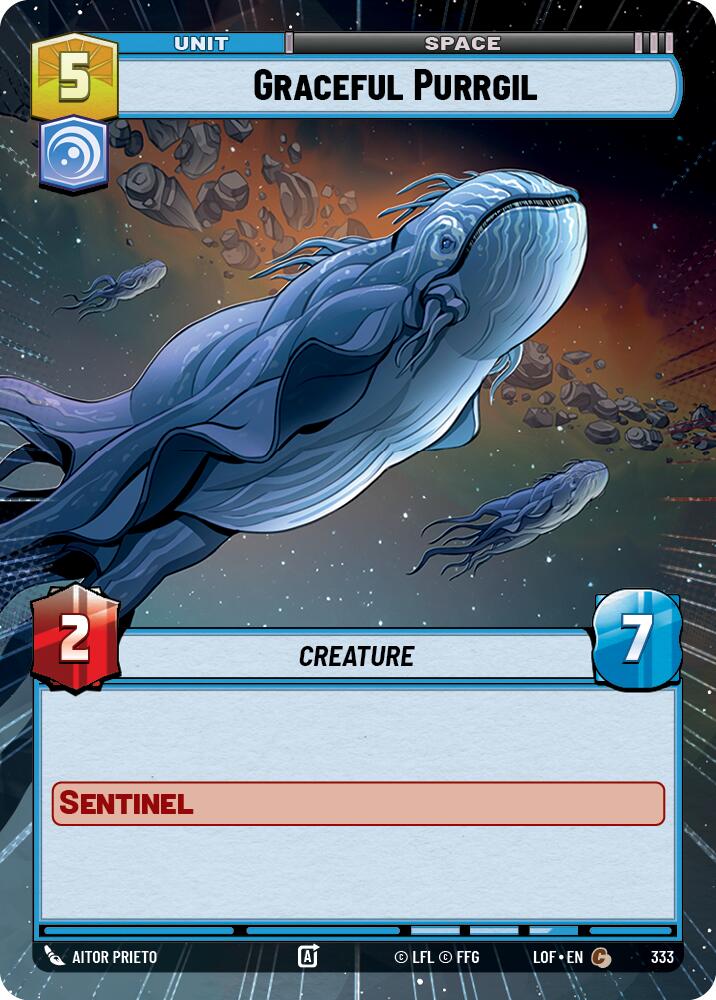 Graceful Purrgil (333) (Hyperspace) (333) [Legends of the Force] | Cards and Coasters CA