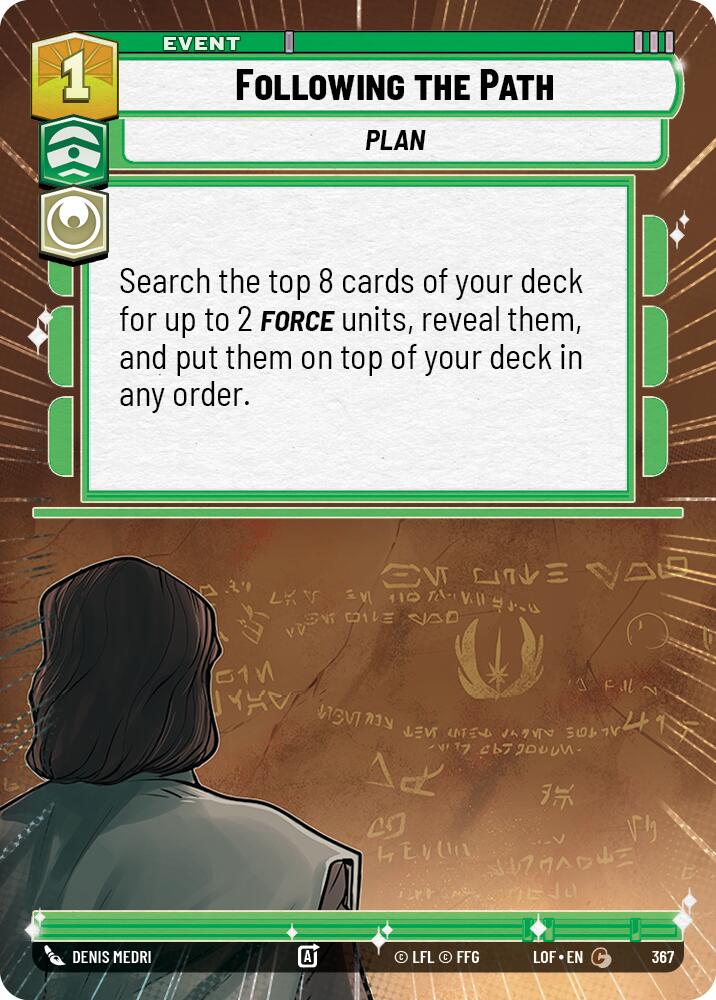 Following the Path (367) (Hyperspace) (367) [Legends of the Force] | Cards and Coasters CA