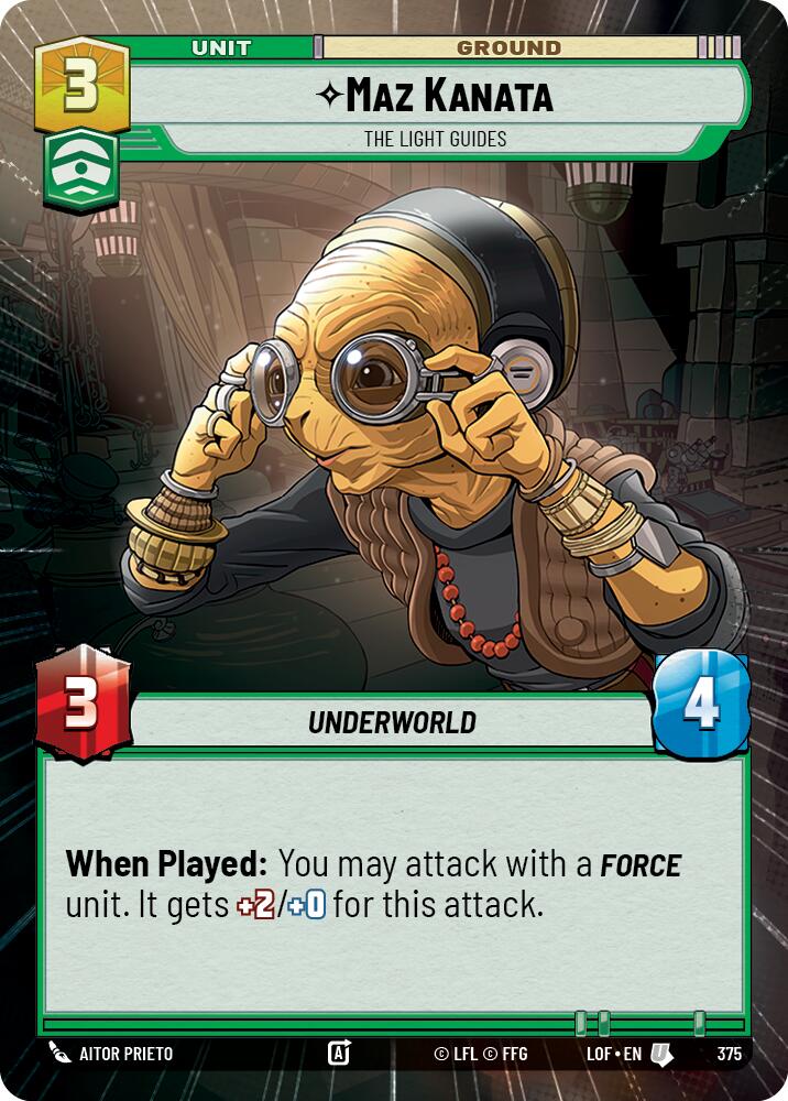 Maz Kanata - The Light Guides (375) (Hyperspace) (375) [Legends of the Force] | Cards and Coasters CA