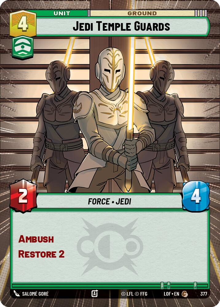 Jedi Temple Guards (377) (Hyperspace) (377) [Legends of the Force] | Cards and Coasters CA