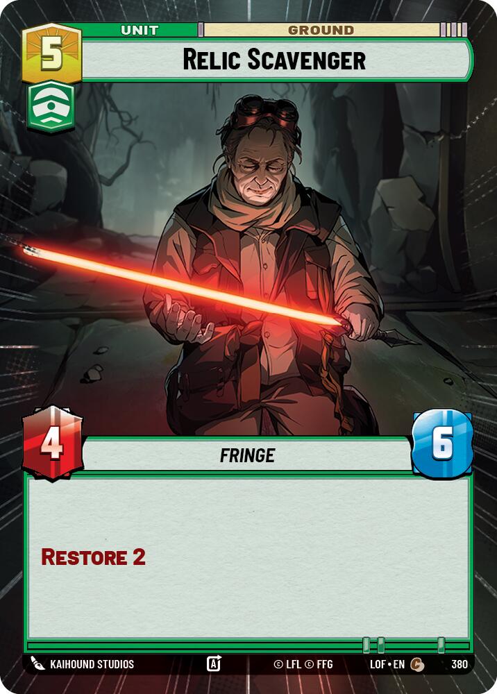 Relic Scavenger (380) (Hyperspace) (380) [Legends of the Force] | Cards and Coasters CA