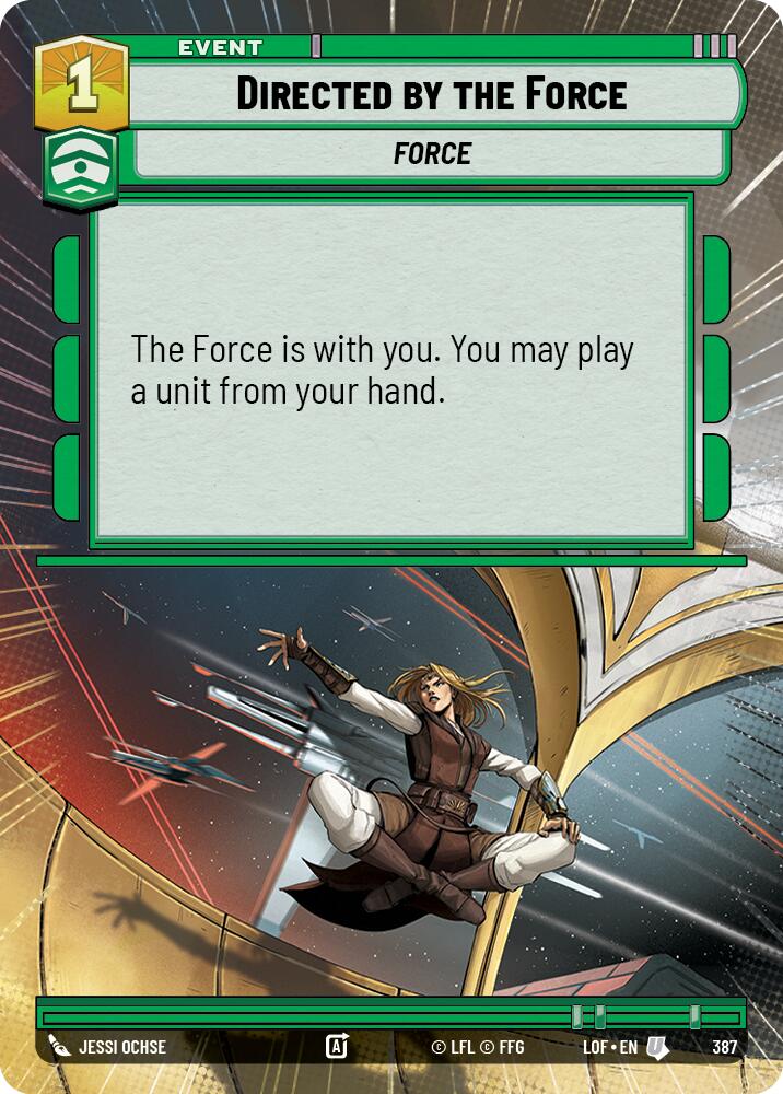 Directed by the Force (387) (Hyperspace) (387) [Legends of the Force] | Cards and Coasters CA
