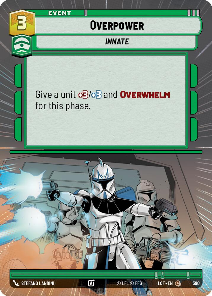 Overpower (390) (Hyperspace) (390) [Legends of the Force] | Cards and Coasters CA