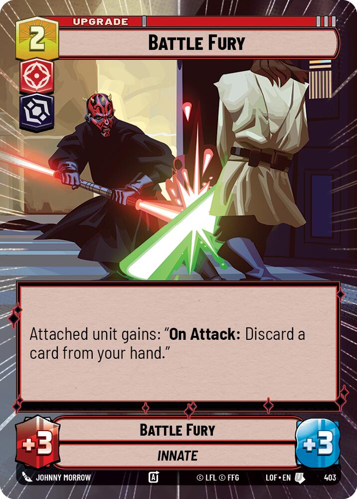 Battle Fury (403) (Hyperspace) (403) [Legends of the Force] | Cards and Coasters CA