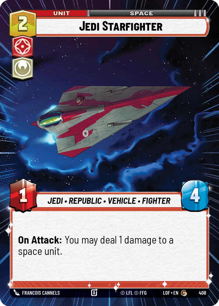 Jedi Starfighter (408) (Hyperspace) (408) [Legends of the Force] | Cards and Coasters CA