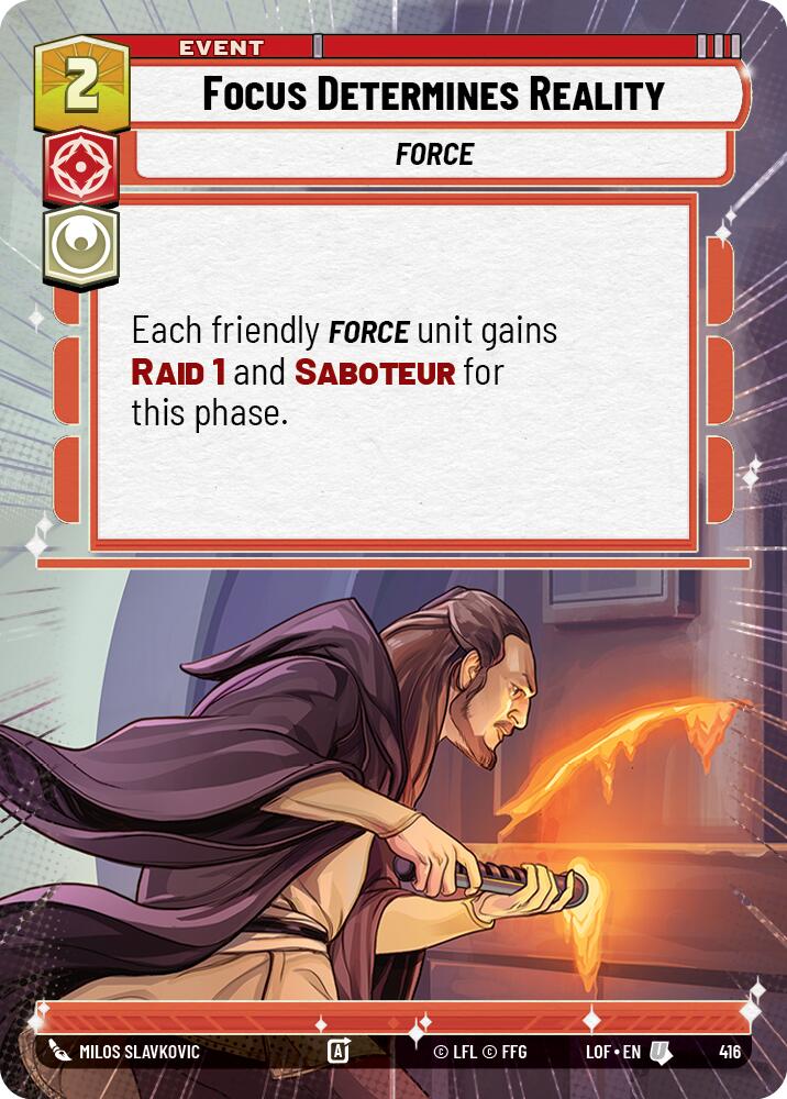 Focus Determines Reality (416) (Hyperspace) (416) [Legends of the Force] | Cards and Coasters CA