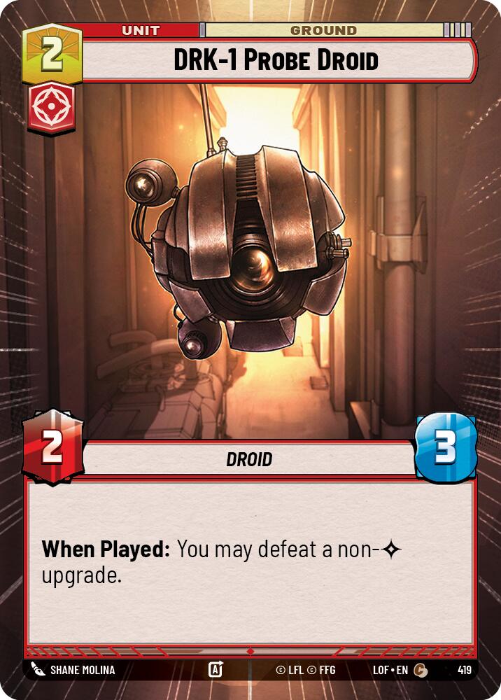 DRK-1 Probe Droid (419) (Hyperspace) (419) [Legends of the Force] | Cards and Coasters CA