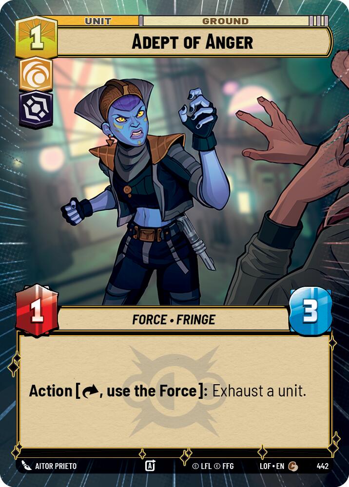 Adept of Anger (442) (Hyperspace) (442) [Legends of the Force] | Cards and Coasters CA