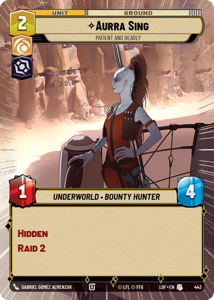 Aurra Sing - Patient and Deadly (443) (Hyperspace) (443) [Legends of the Force] | Cards and Coasters CA