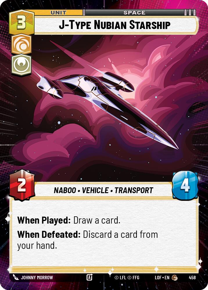 J-Type Nubian Starship (458) (Hyperspace) (458) [Legends of the Force] | Cards and Coasters CA