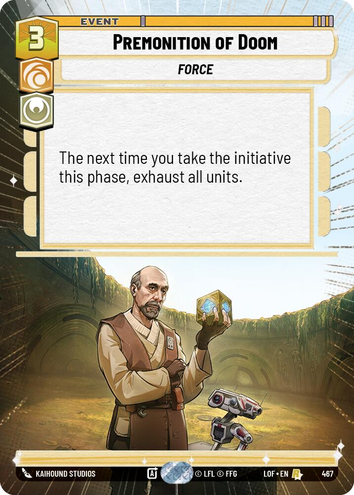 Premonition of Doom (467) (Hyperspace) (467) [Legends of the Force] | Cards and Coasters CA