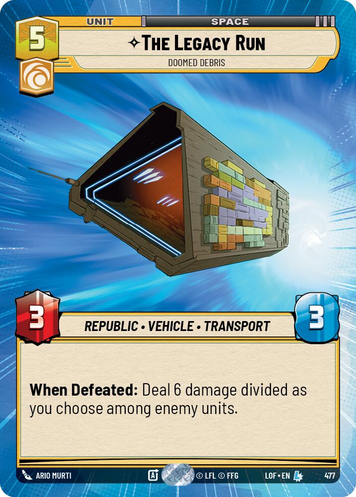 The Legacy Run - Doomed Debris (477) (Hyperspace) (477) [Legends of the Force] | Cards and Coasters CA