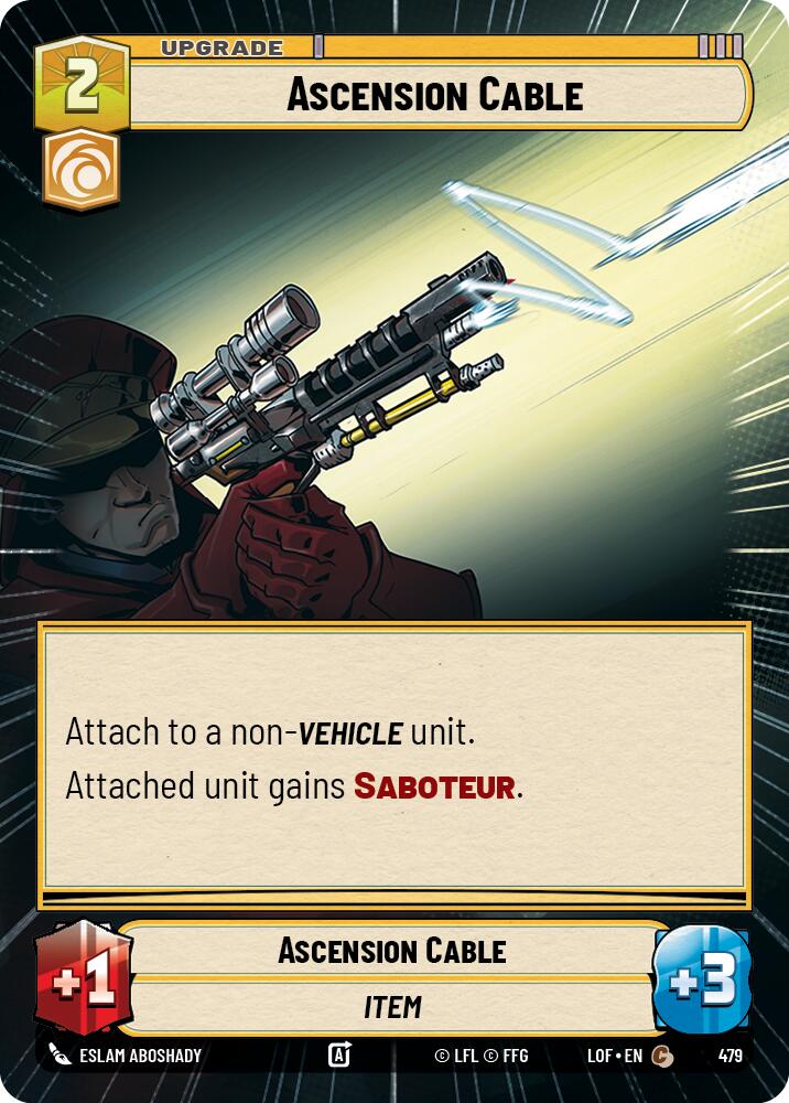 Ascension Cable (479) (Hyperspace) (479) [Legends of the Force] | Cards and Coasters CA