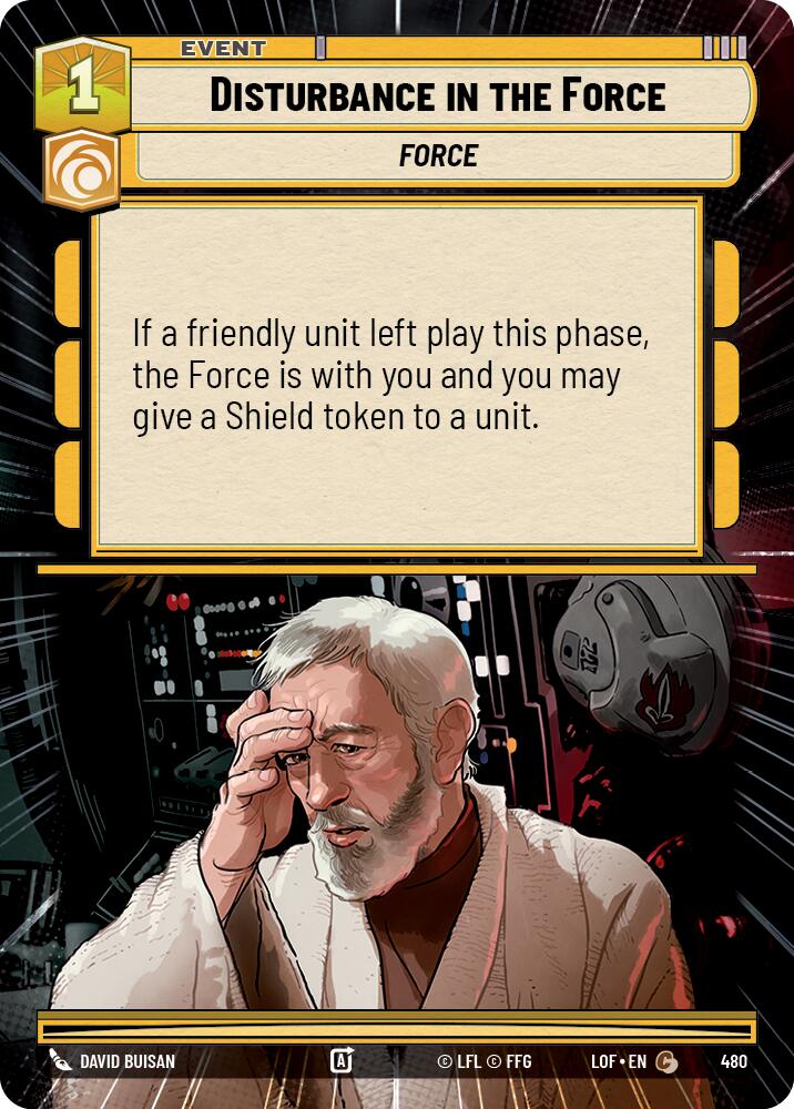 Disturbance in the Force (480) (Hyperspace) (480) [Legends of the Force] | Cards and Coasters CA