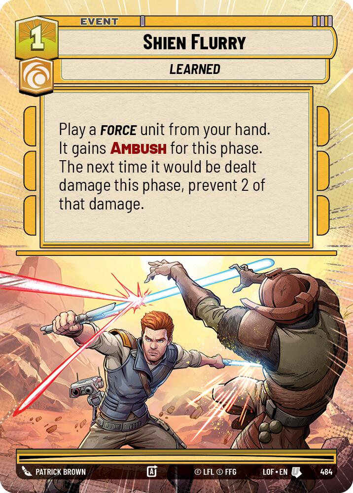 Shien Flurry (484) (Hyperspace) (484) [Legends of the Force] | Cards and Coasters CA