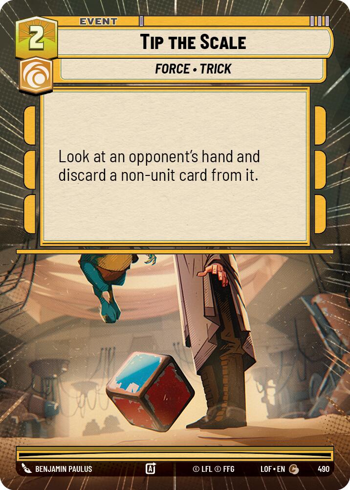 Tip the Scale (490) (Hyperspace) (490) [Legends of the Force] | Cards and Coasters CA