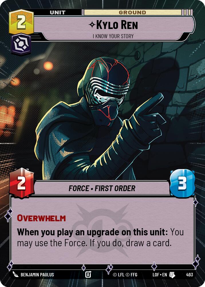 Kylo Ren - I Know Your Story (493) (Hyperspace) (493) [Legends of the Force] | Cards and Coasters CA